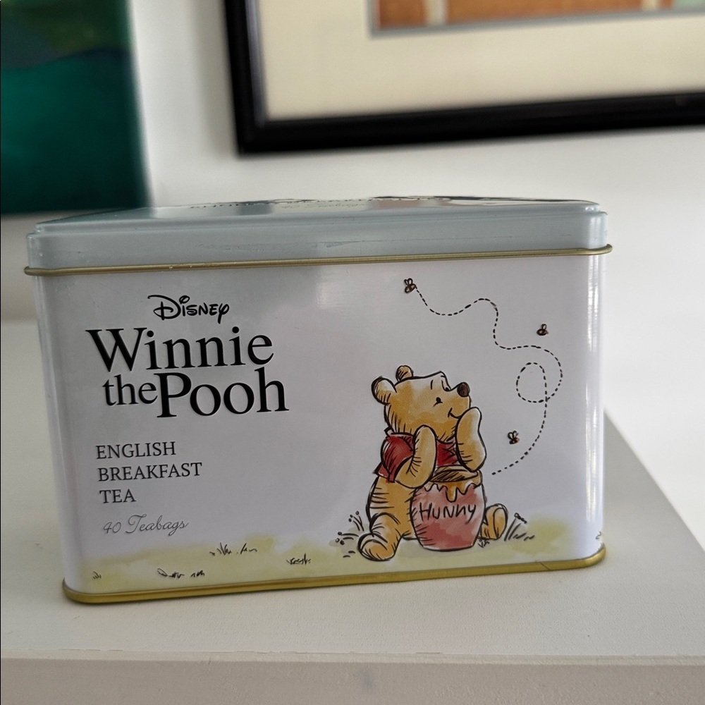 Disney Winnie the Pooh Honey Tea Tin with 40 English Breakfast Tea Bags